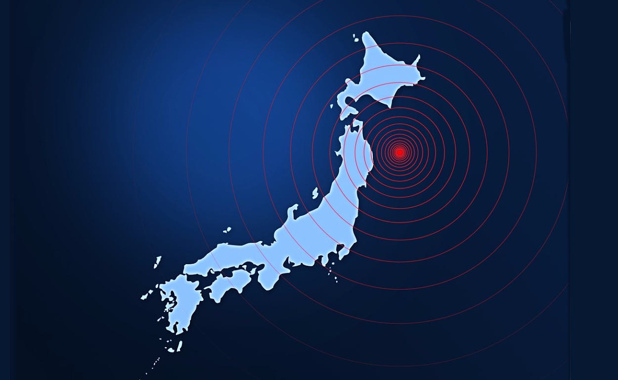 Wellen vom Erdkern haben Japan verschoben