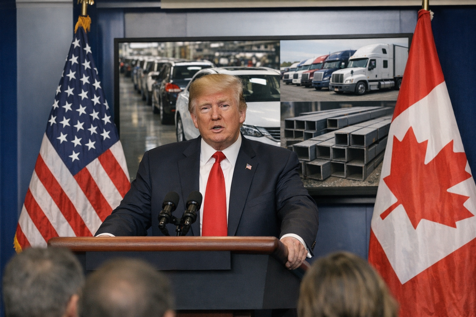 Trump erhöht Zölle auf kanadische Autos und Stahl: Handelsstreit eskaliert