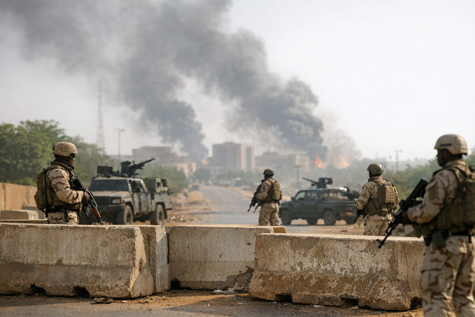 Schüsse und Explosionen in Niamey: Zufahrten zum Regierungsviertel gesperrt