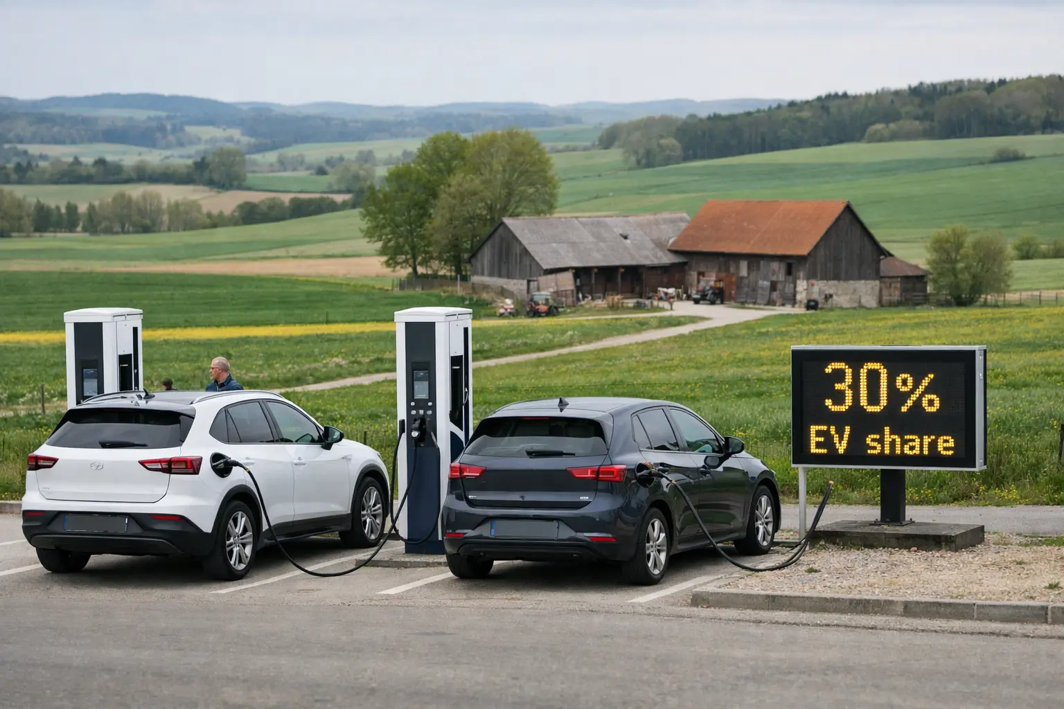 Elektroautoboom auf dem Land: Unerwartete Schwerpunkte bei Neuzulassungen